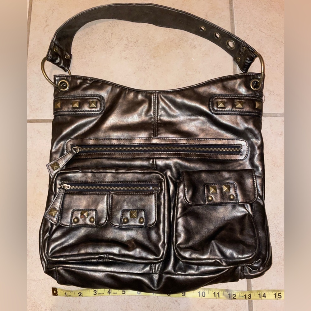 Studded Shoulder Bag EUC - Picture 9 of 10